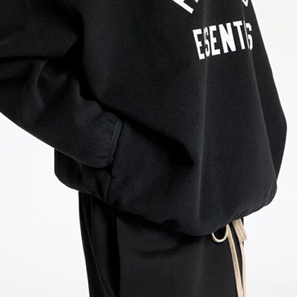 Fear of God Essentials Men's Black Brushed Hoodie Sweatshirt Top Size Large NWOT - Picture 3 of 11